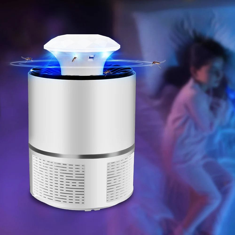 Светодиодный светильник против комаров Жук Zapper UV с питанием от USB фотокаталитическая ловушка для комаров лампа вредитель средство от насекомых ночник для ребенка - Цвет: White