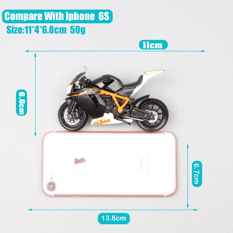 1:18 Масштаб Мини bburago KTM 1190 RC8 R спортивный велосипед литья под давлением модель игрушки superbike транспортные средства Мотоцикл цикл детский хобби сувенир