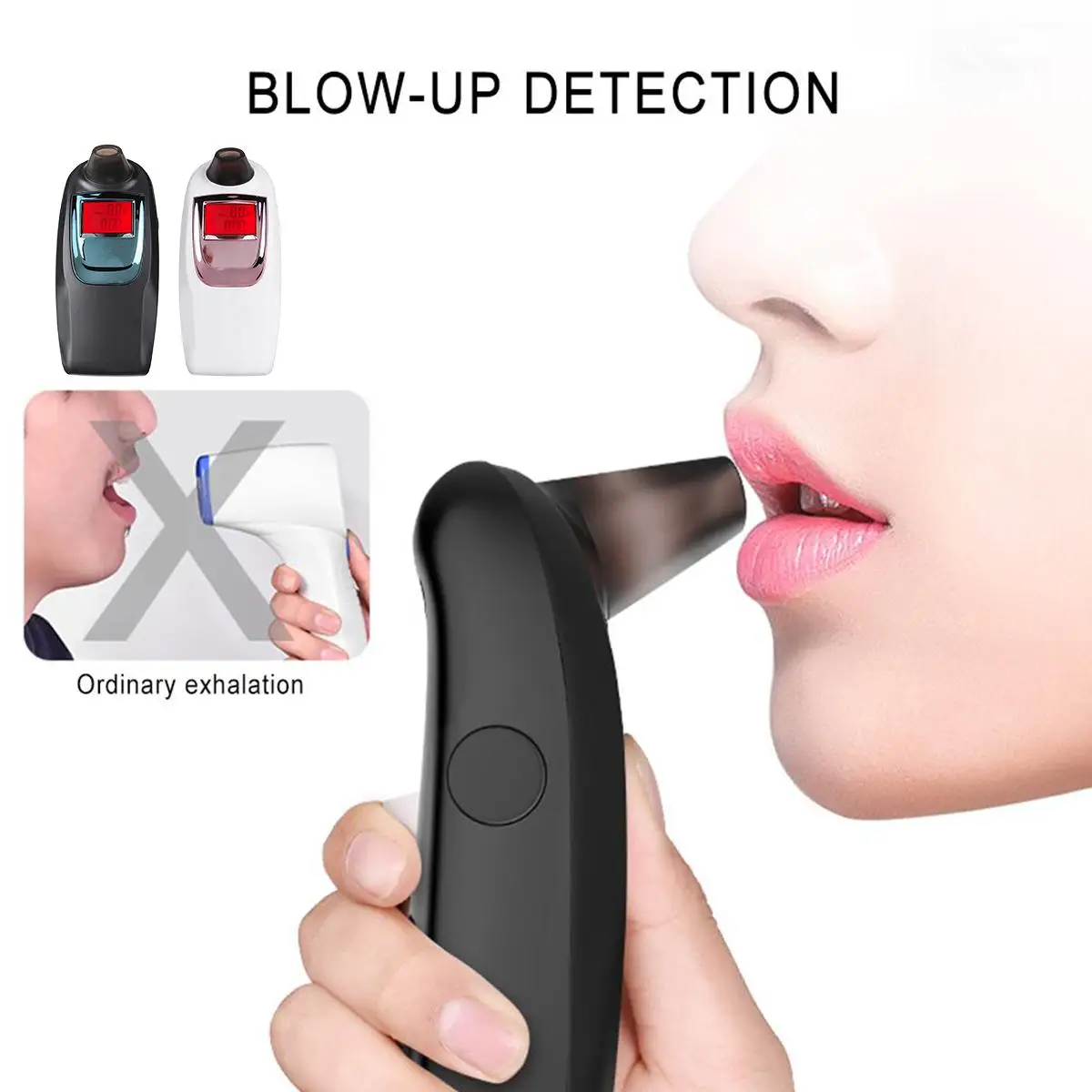 

Professional Digital Breath Alcohol Tester Drunk Driving Detector Breathalyzer Analyzer LED Backlight with Multiple Mouthpieces