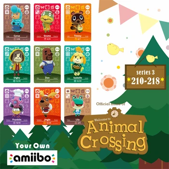 

210-218 Welcome Amiibo Amibo Cards Cards Animal Crossing Lama Tabby Card Amibo Amiibo Card Work All for Ns Games Switch Amiibo