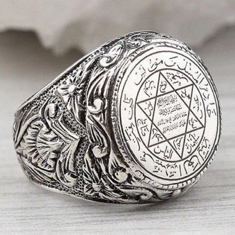 Ancient Greek Pentagram Astronomical Ring Men Good Lucky Talisman Religious  Personality Biker Rings Men Fashion Jewelry Gift|Rings| - AliExpress
