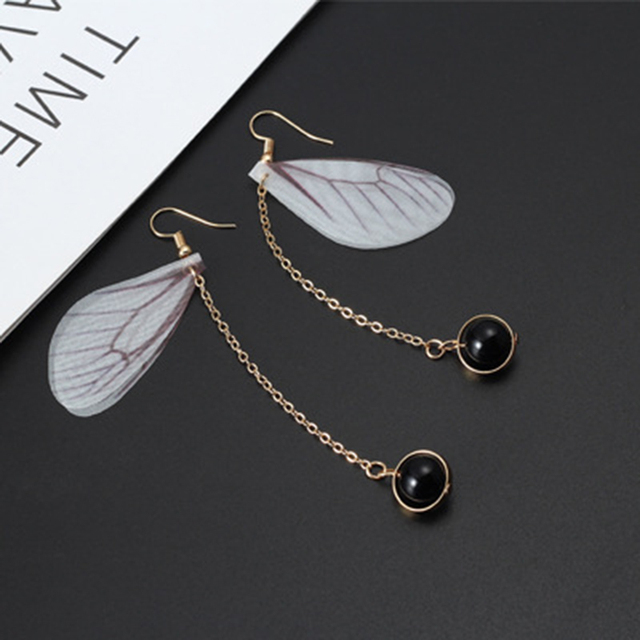 Fairy 1Pair Long Tassel Earrings Fashion Feather Style Ethnic Boho Big Statement Dangle Earring Wedding Earrings Brinco