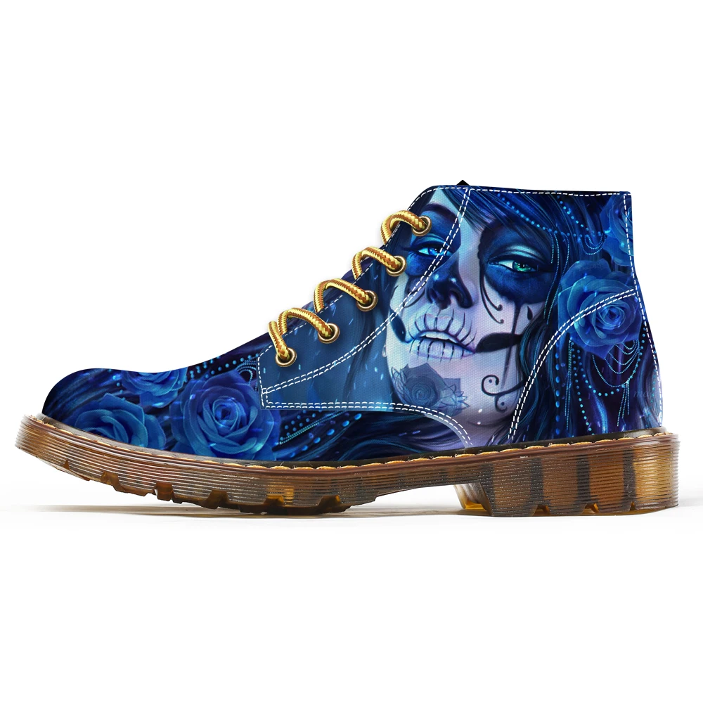 

2019 New Style Women's Fashion Boots Unique Print Design Ankle Boots for Lady Fashion Sneakers Custom Canvas Shoes