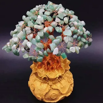 

Home Feng Shui Money Wealth Tree Citrine Amethyst Crystal Gem Spiritual Lucky Home Decoration