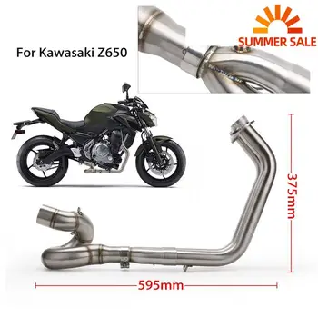 

For Kawasaki NINJA 650 Z650 2017-2018 Motorbike Exhaust Mid Link Pipe Escape Slip-on Muffler Ninja650 Z 650 Modified Accessories