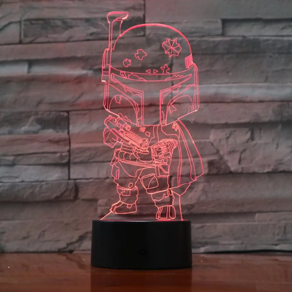 Darth Vader Solider Design Touch Table Lamp 7 Colors Changing Desk