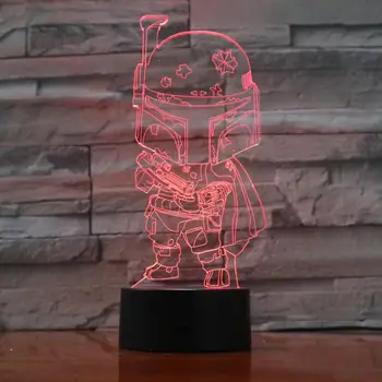 

Darth Vader Solider Design Touch Table Lamp 7 Colors Changing Desk Lamp 3D Lamp Cartoon LED Night Lights USB Light Dropship 993