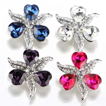 

10pcs/lot New Snap Button Jewelry Vintage Flower Crystal 18mm 20mm Snap Buttons Ginger Charms Fit Leather Snap Bracelet