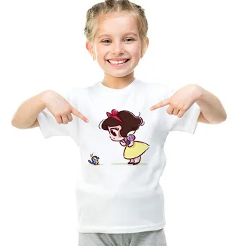 

New Shelves Children Clothes Many Little Princess Novelty Kids T-shirt Cute Vogue Girl Tshirt Round Neck Harajuku Casual Unisex