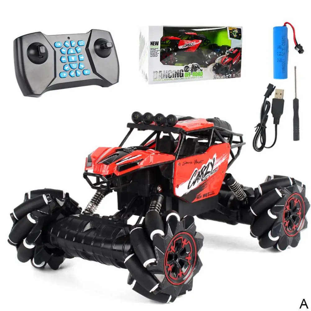 1/16 Электрический трюк RC автомобиль 2,4 ГГц 4WD новая технология Rc автомобиль музыка дрейф скалолазание дистанционное управление внедорожник игрушка для детей - Color: A