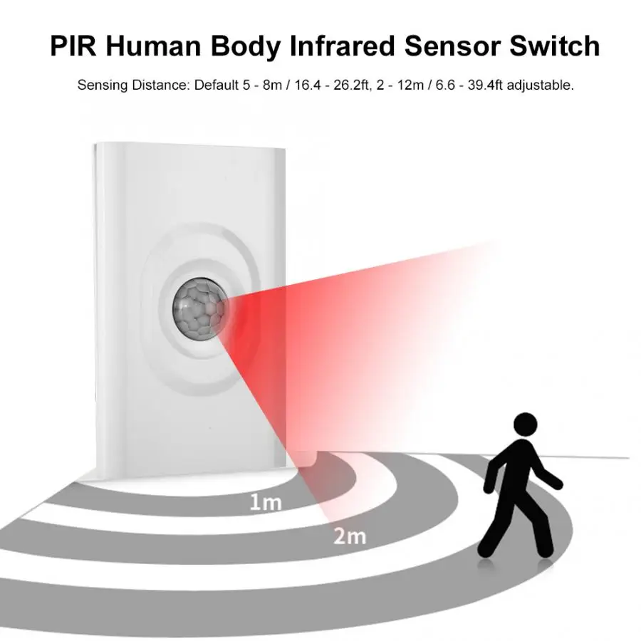 PIR Infrared Body Motion Sensor Automatic Detector Control Smart Switch US Style 90-270V Motion Sensor