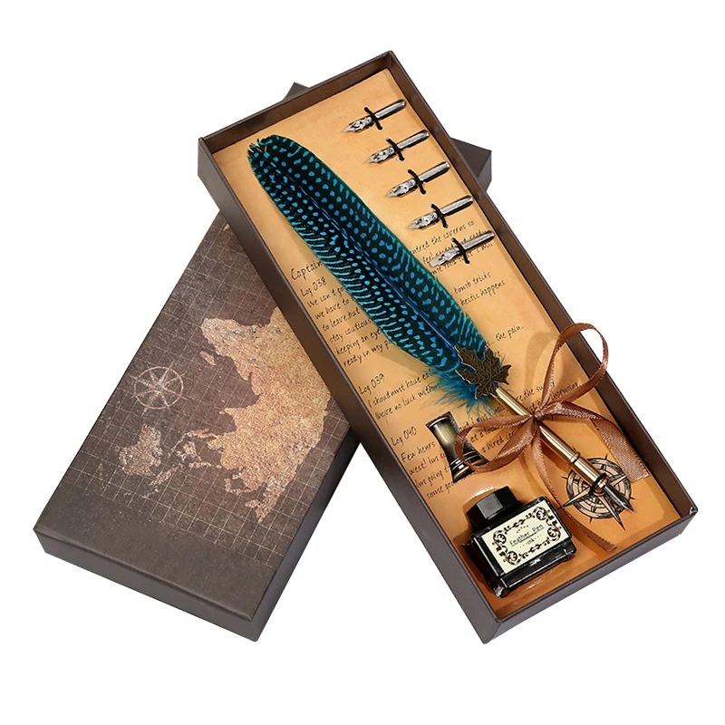 Античная винтажная ручка с перьями каллиграфия чернилами офисные Письменные