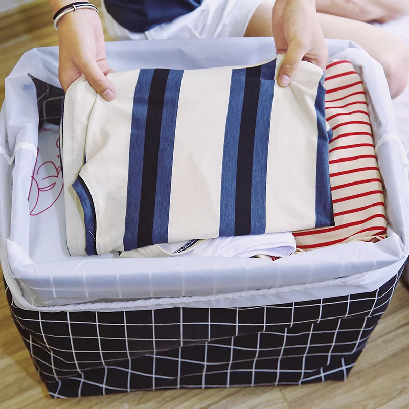 New Foldable Portable Clothes Storage Bag Waterproof Laundry Basket For Kids Toy Storage Basket 100L