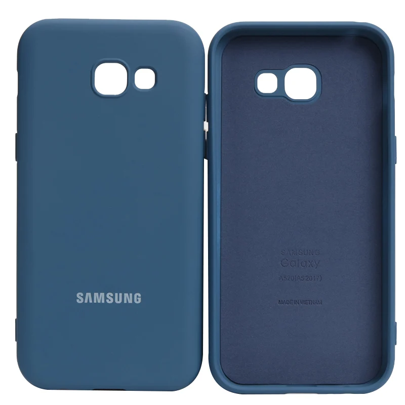 A520 2017 Case Samsung Galaxy A5 2017 A520 Silky Silicone Cover High Quality Soft-Touch Back Protective Shell A7 2017 A720 belt pouch for mobile phone