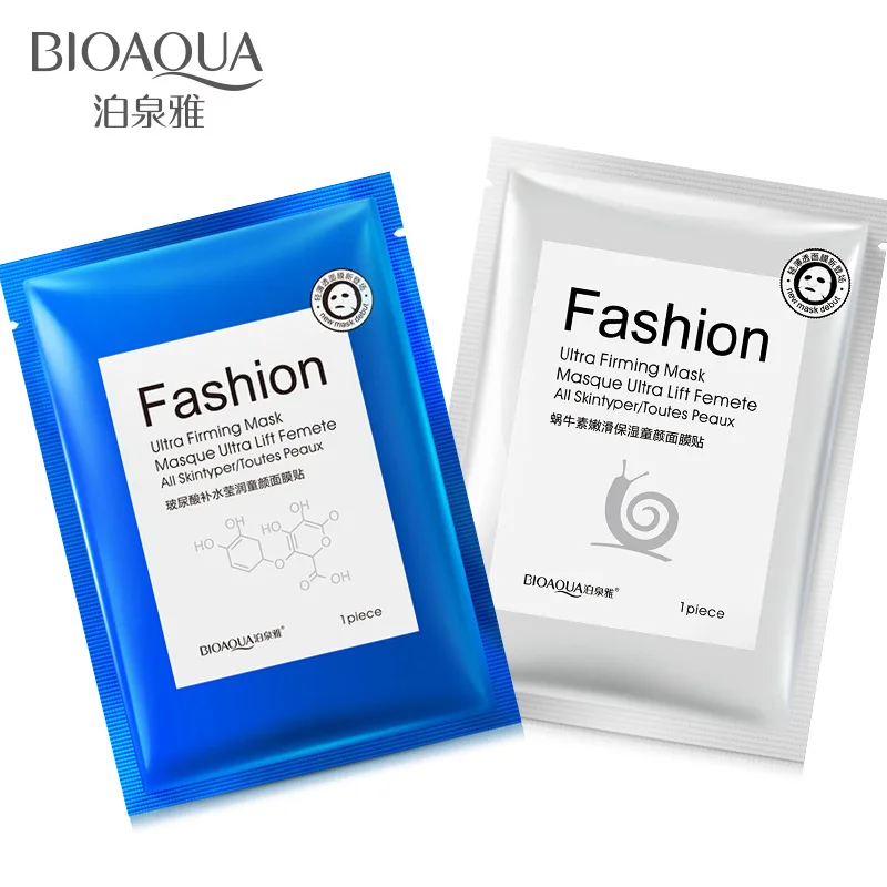 

BIOAQUA Hyaluronic Acid Snail Essence Face Mask Moisturizing Facial Mask Anti Aging Anti Wrinkle Shrink pores Skin Care