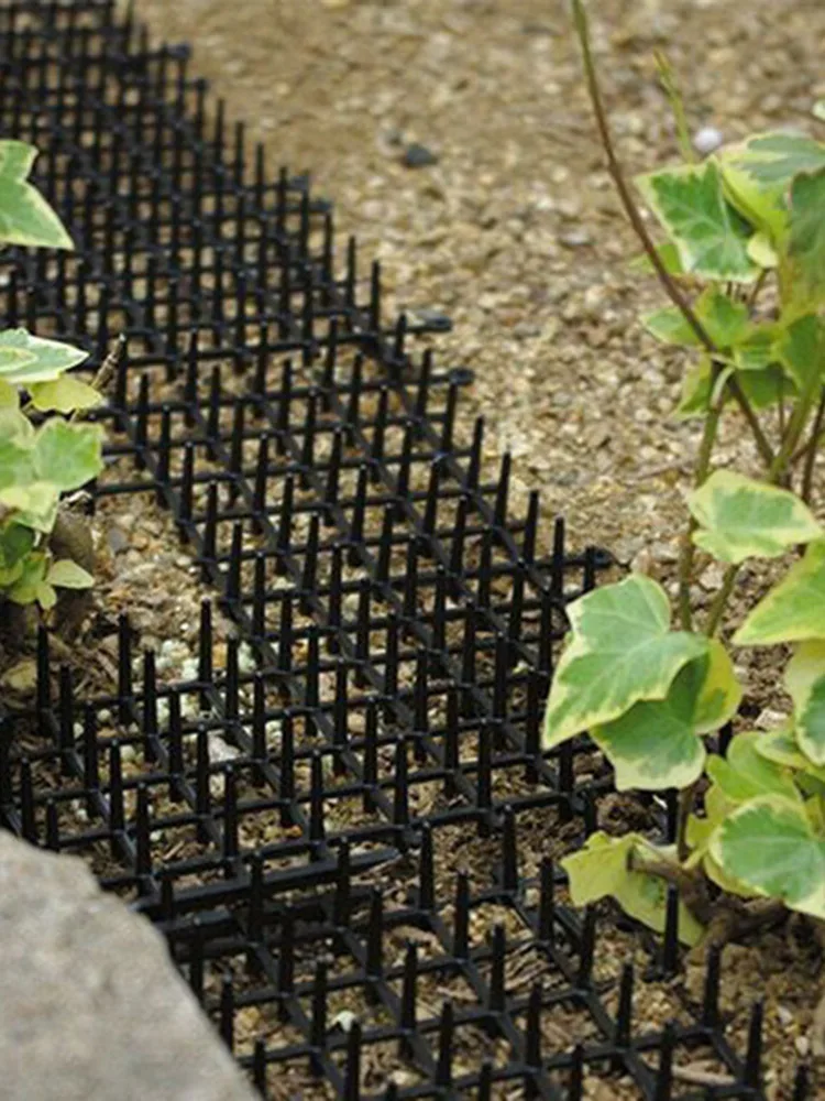 12pcs Garden Cat Scat Mats Repellent Mat Anti-Cat Net Prickle Strips Plastic Spike Thorn Safe Keep Dog Away Digging Pets Supply