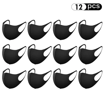 

In Stock Safety Face Mask Space Fiber Fog PM2.5 Elastic Breathable Mouth Mask black Style Mouth Mask With OPP Bag