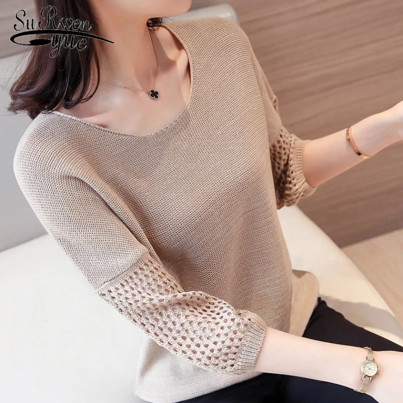 Blusas mujer de moda женские блузки 2019 Женские топы и с круглым вырезом обычные три