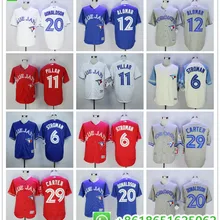 Для мужчин Торонто Роберто Аломар Джош Donaldson Маркус Stroman Джо Картер Кевин майка с принтом пиллара camiseta maillot