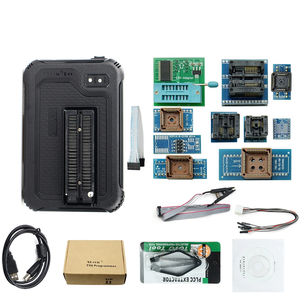 Оригинальный T56 XGecu мощная поддержка Nor Flash / NAND/ EMMC + 15/17 адаптеры универсальный