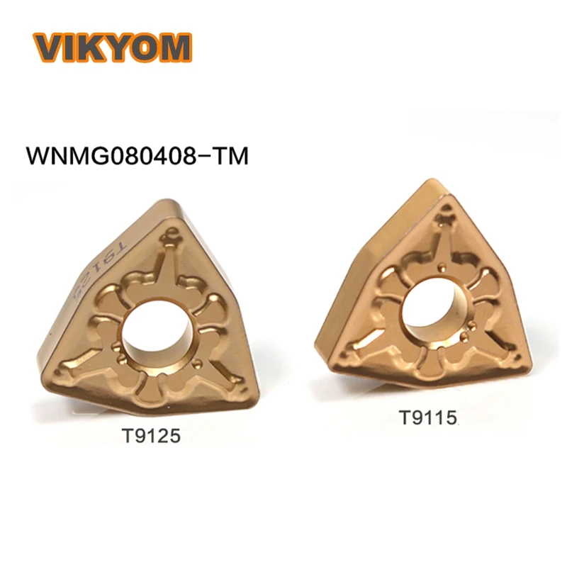 Оригинальные твердосплавные вставки WNMG080408TM T9125 токарный станок резак внешние токарные инструменты для обработки стали с ЧПУ