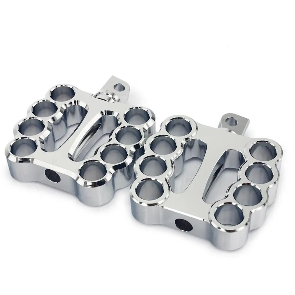 BIKINGBOY Wide Fat Rotated Control Footpegs Foot Pegs For Harley Davidson Dyna FXDF FXD FXDB FXDLS FXDX FXDC XL 883 1200 C R H - Цвет: plating