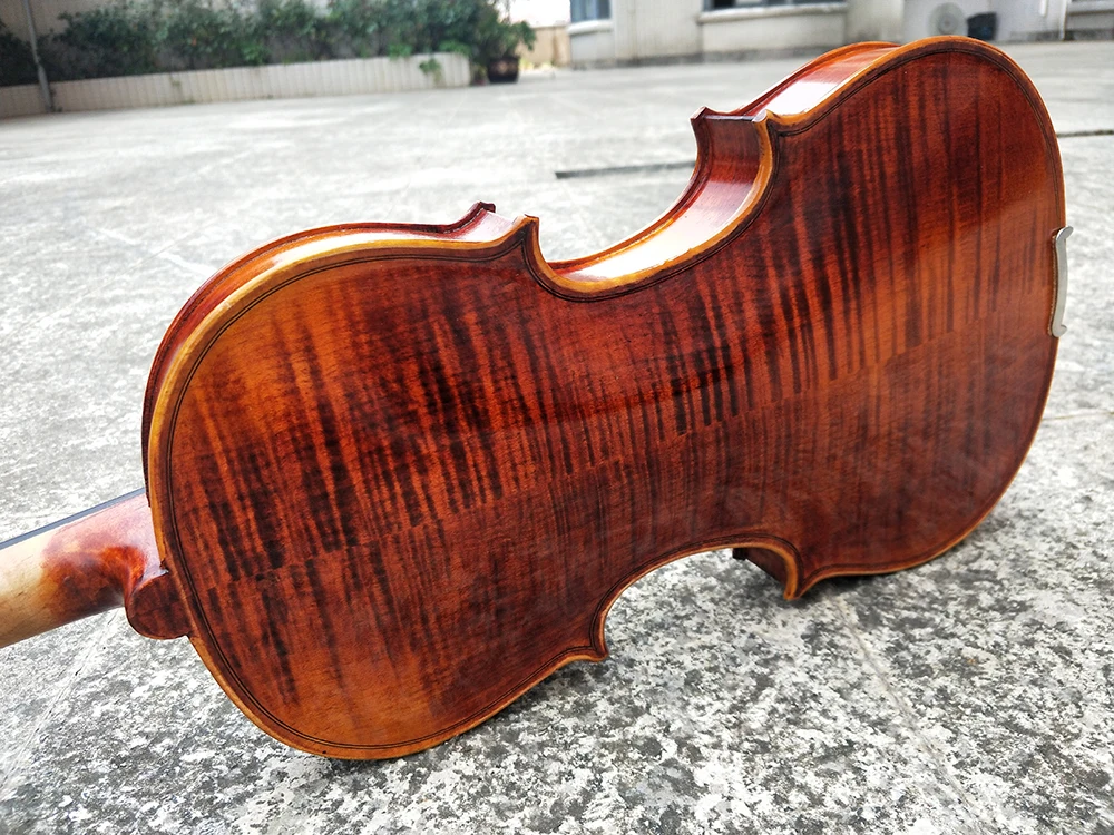 handmade violin 4/4 3/4 Retro Spruce Panel Maple Back solid Flamed wood violin Beginners Professional Players Bow