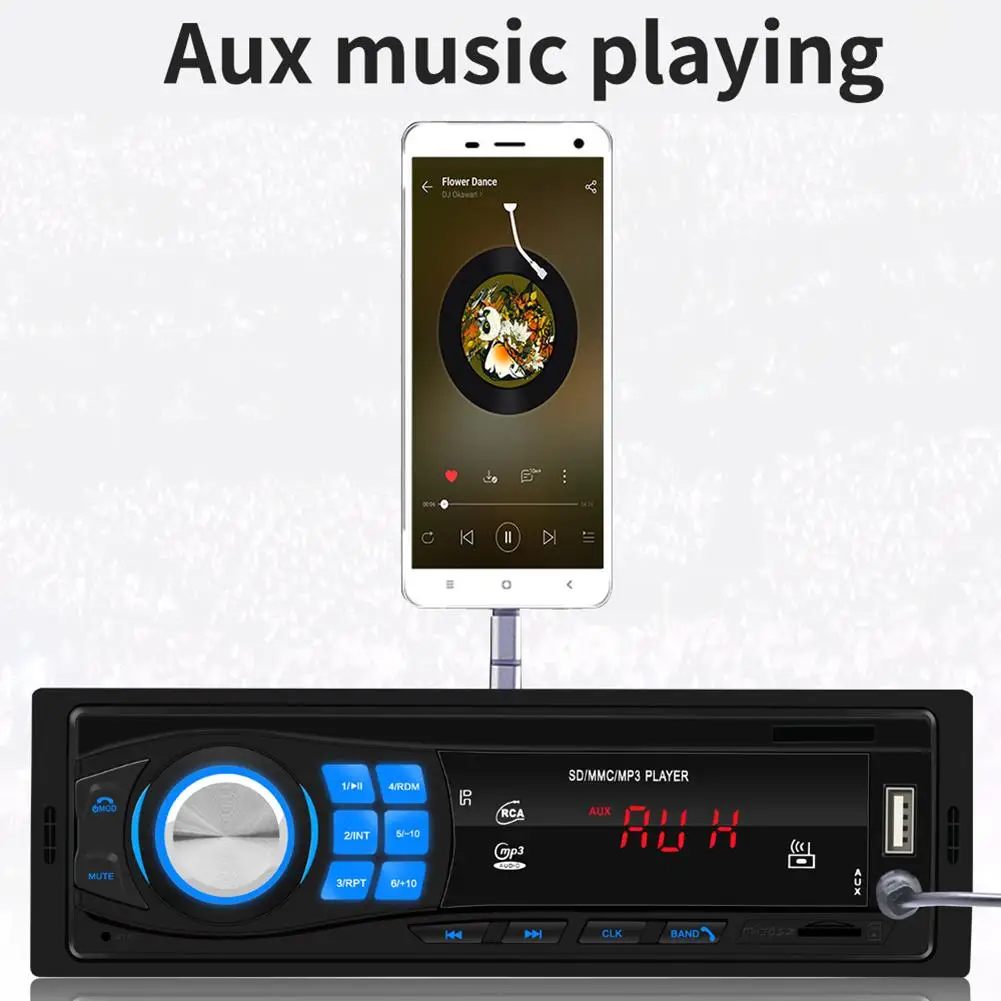 12 В автомобильное радио FM радио Bluetooth стерео MP3 плеер дистанционное управление SD USB AUX MP3 плеер стерео аудио