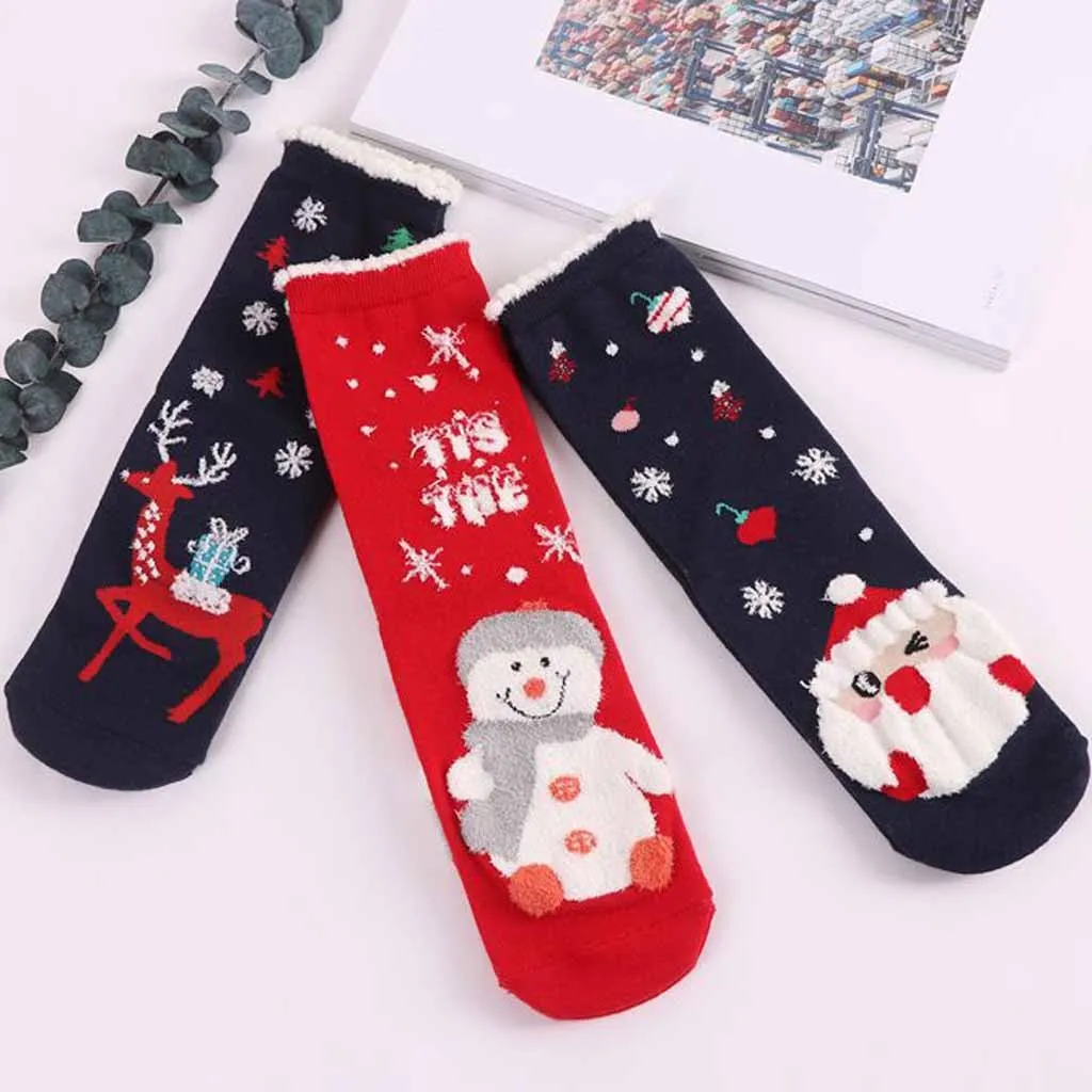 C# женские хлопковые рождественские носки милые 3 шт. носки повседневные носки домашние женские носки Прямая поставка calcetines#04