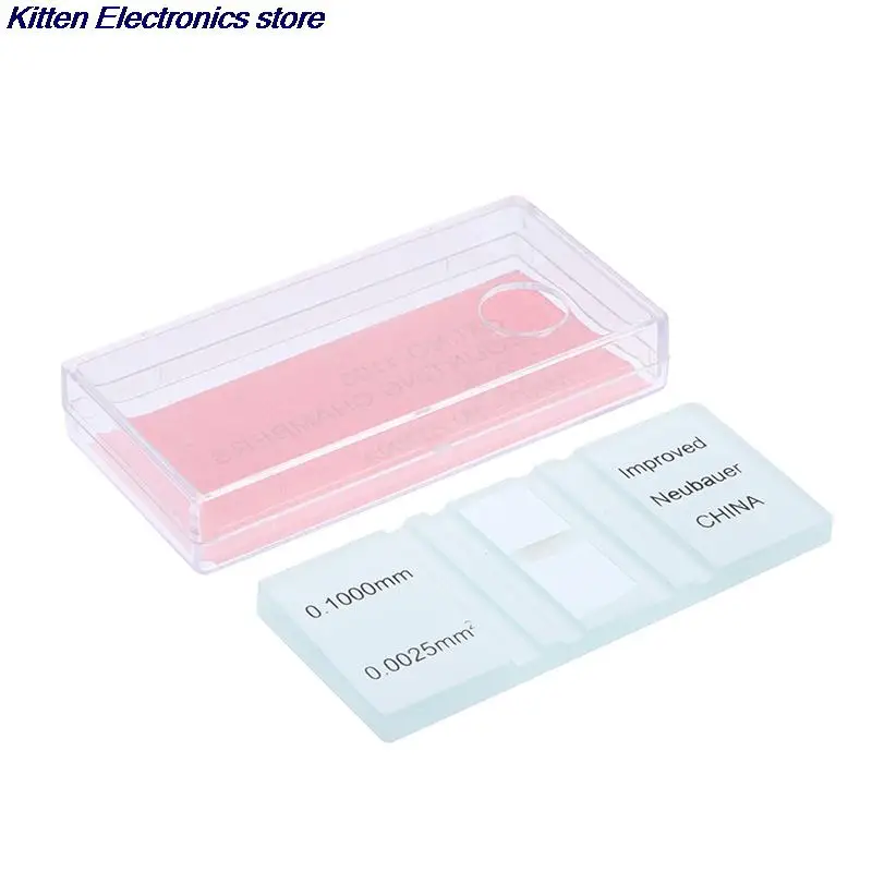 Blood Cell Count Plate Glass Microscope Slide With Grid Counting Chambers For Hemocytometer Yeast Counting Biology Tool 74x33mm blood cell counting chamber