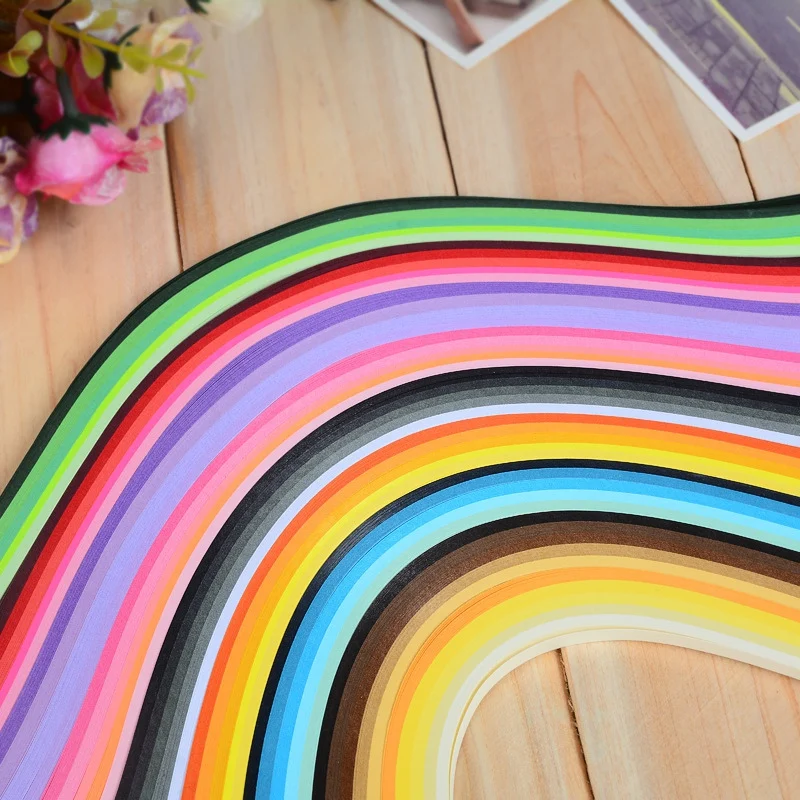 5 mm Tones of Green 100 Quilling Strips
