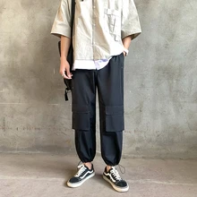 Новые Осенние рабочие штаны мужские модные однотонные многоцветные комбинезоны с карманами мужские уличные хип-хоп свободные джоггеры спортивные штаны мужские S-2XL