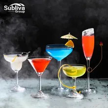 Хрустальный прозрачный бокал мартини, бокал для шампанского, чашка Маргарет, барная посуда, бокал для вина, вечерние барные принадлежности, барные инструменты