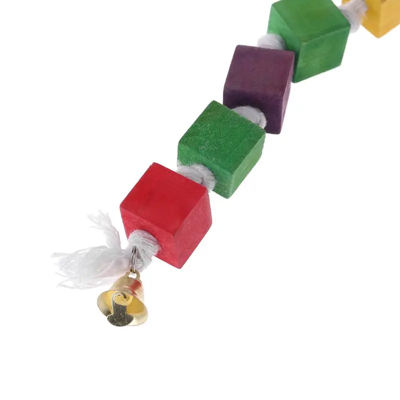 Птица жевательная игрушка попугай Попугай деревянные блоки привлекают внимание питомца деревянная подвесная струнная игрушка N1HA