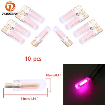 

POSSBAY 10x Car LED COB Silicone Lights T10 Led Lights Car Side Wedge Light Lamp Bulb Super Bright Light Sourcing