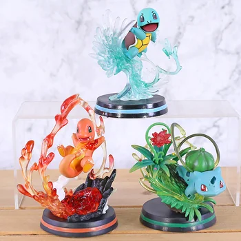 

Anime Cartoon Bulbasaur Charmander Squirtle PVC Figure Monster Model Toy