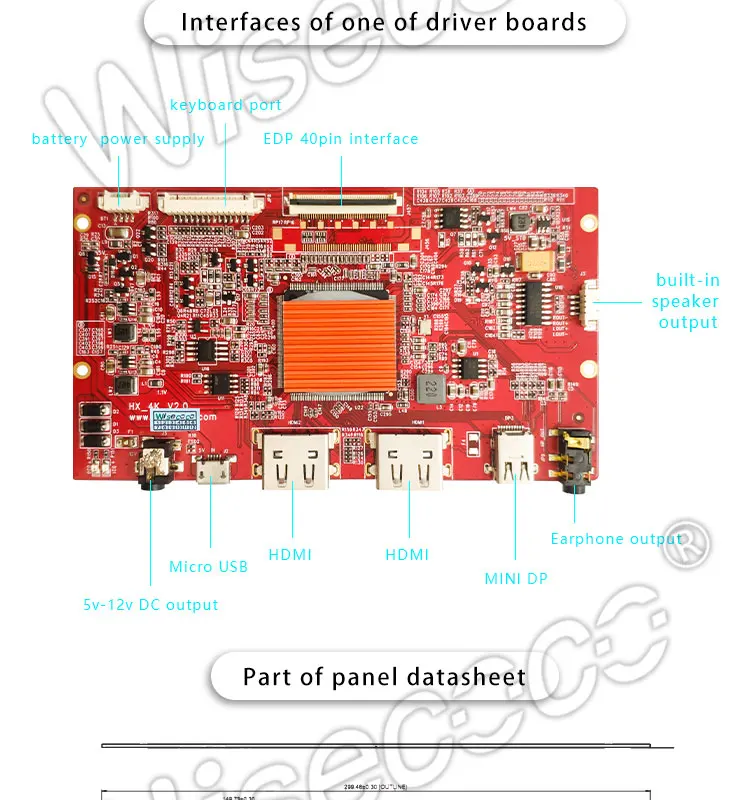 Без подсветки 13,3 дюйма 4K ЖК-экран edp-разъем 2 HDMI ЖК-плата контроллера LP133UD1-SPA1 3840x2160 WLED ips ЖК-дисплей