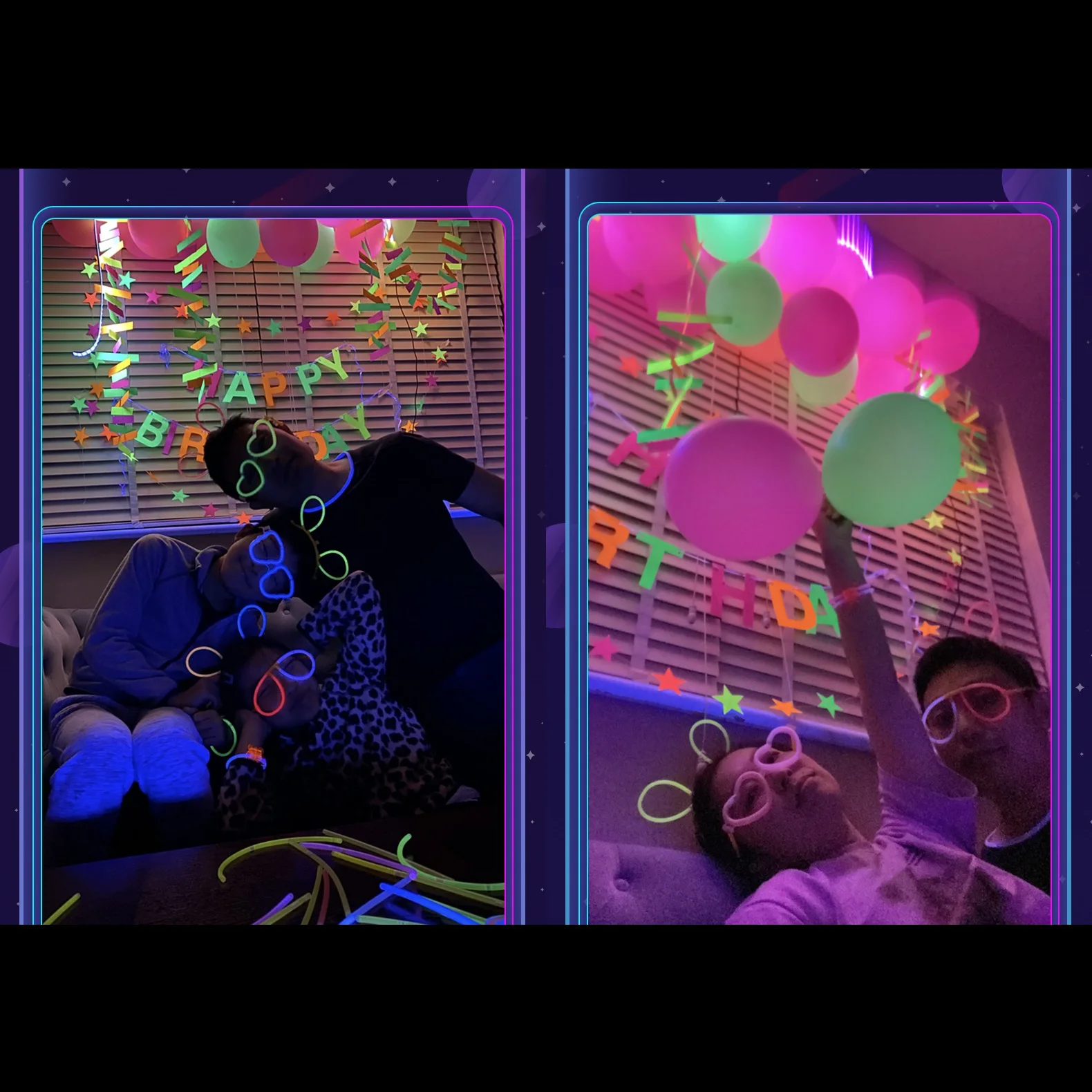 Get Your Glow On Birthday Party Supplies Neon Banner Fluorescent Balloon Garland For Glow In the Dark Bachelor Party Wedding