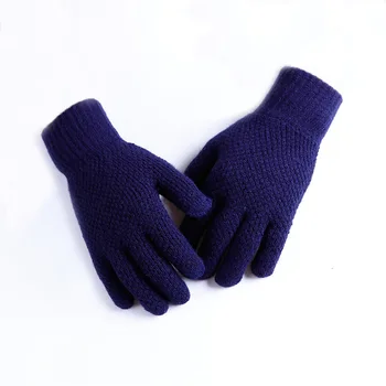 

Soft Winter Warm Knitted Gloves Touch Screen Men Women Elastic Thicken Glove Solid Color Full Finger Mittens Guantes Invierno