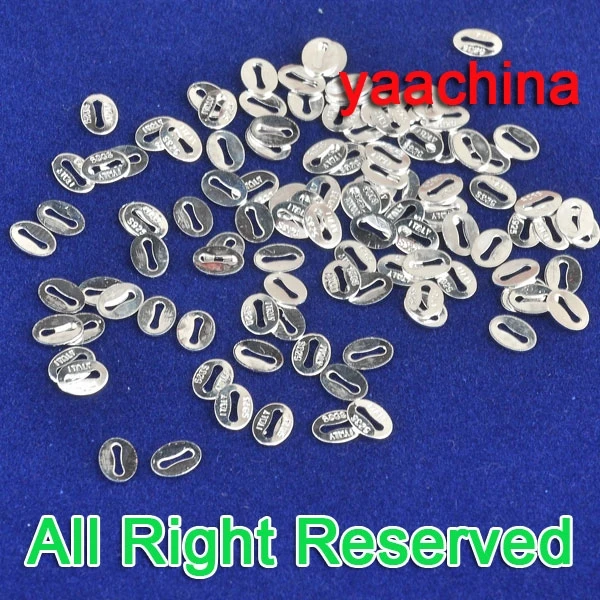 100pc/Lot 925 Sterling Silver Sculpture Oval Charm Pendant Small Extend Chain Tag Jewelry Making