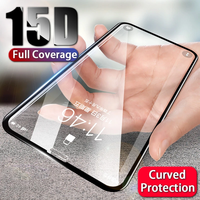 

15D Tempered Protective Glass on For iPhone 7 6 8 6s plus Screen Protector Film For iPhone XR X XS MAX Curved Full Cover Glass