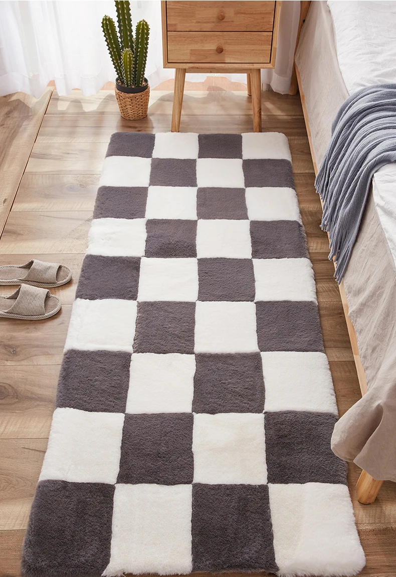 Waliicorners Crawling Mat Soft Fluffy Plush Rugs Artificial Sheepskin Foot Pads Faux Rabbit Fur Carpet Modern Home Decor 16 H3e5294e41a424cafb20faa9ffa8c2925q