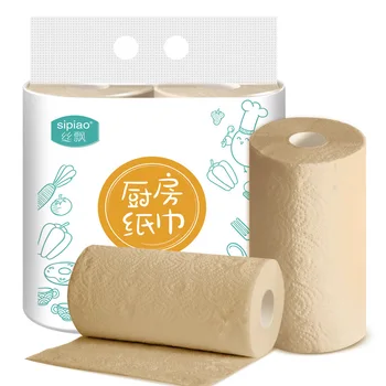 

2 Rolls/pack Kitchen Cleaning Paper Towels Disposable Paper Rolls Oil Absorbing Tissues Cooking Baking Napkins Dishwashing Rags