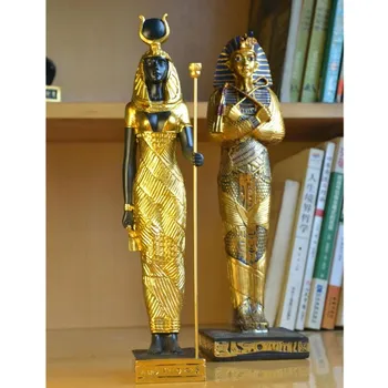 

Sales Egypt Pharaoh Decorative Figurines Egyptian Goddess Statue Craft Christmas Home Decoration Resin Show Window Decoration