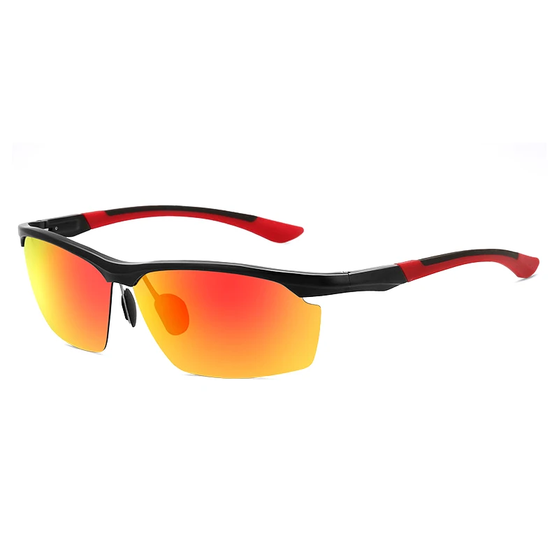 Fashion Sports Sunglasses Men Polarized Aluminum Magnesium Half Frame Square Fishing Men's photochromic Sun Driving Glasses|Мужские