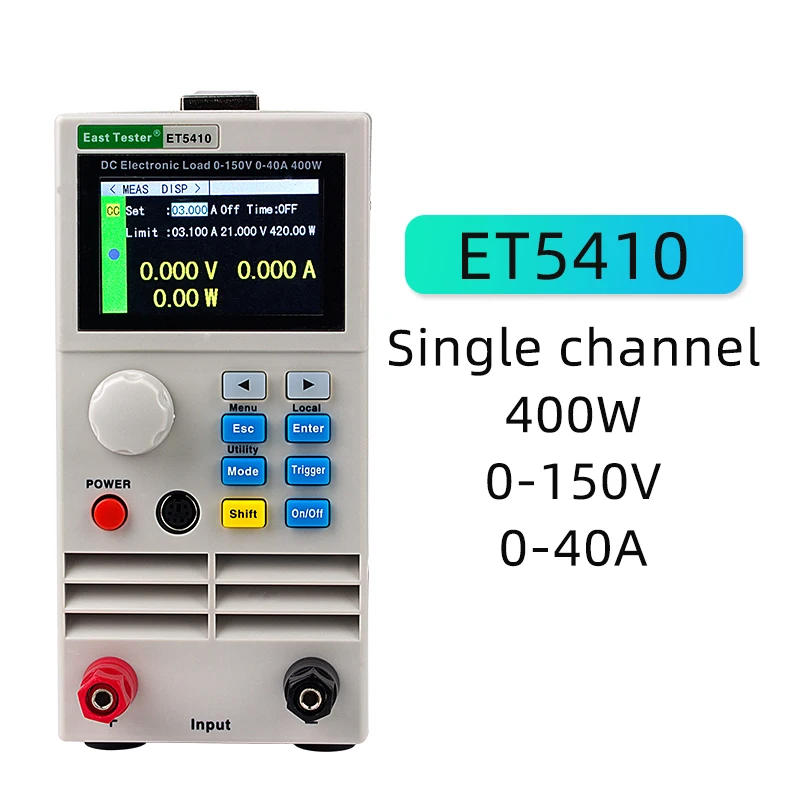 ET5410 ET5420 DC электронная нагрузка высокого давления программируемый двухканальный Регулируемый Тестер нагрузки батареи с 2," экран профессиональный - Цвет: ET5410
