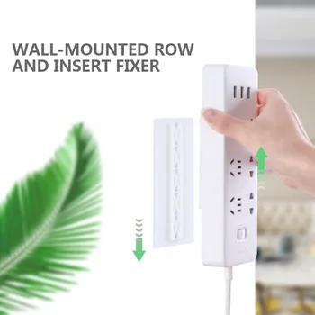 

Needless Punch -free Plug Sticker Holder Wall Fixer Power Strip Holders Stock for Sockets Wall Holders Plank Stand Holder