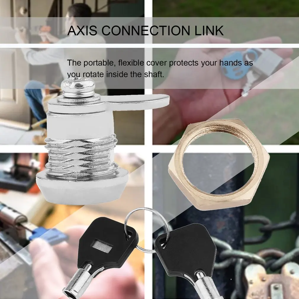 Высокое качество с выдвижными ящиками трубчатый Cam Lock для дома важные вещи сигнализационный цилиндр двери для почтового ящика, шкафа инструмент с 2 ключами MS102