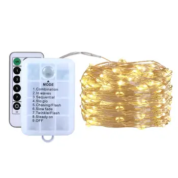 

10M 100LEDs Copper Wire LED String Lights IP44 Holiday Lighting Fairy Garland For Christmas Tree Decor Wedding Party Decoration
