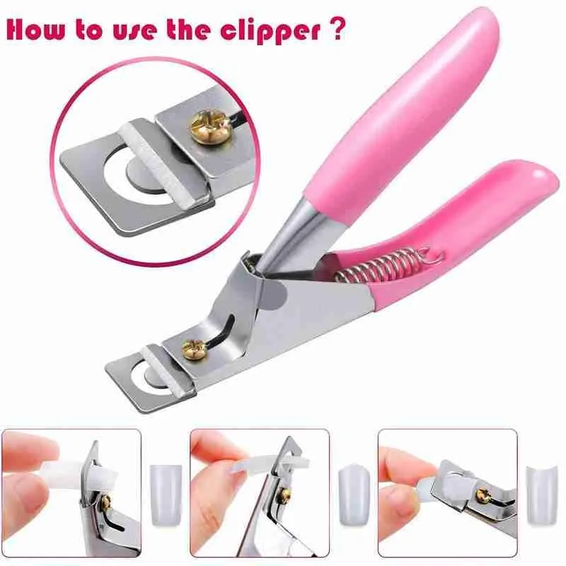 Ushaped Nail Clippers Professional Straight Edge Fake Nails Cutter Tips Manicure Cutter Tool